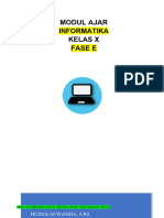 Modul Ajar Informatika Kelas X Fase E: Husna Suwanda, S.PD