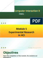 Experimental Research in HCI