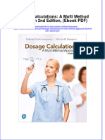 Dosage Calculations A Multi Method Approach 2nd Edition Ebook PDF