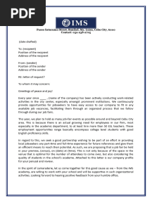 Job Fair Letter