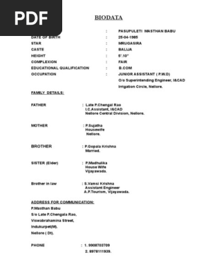 Biodata muslim format girl Islamic Biodata