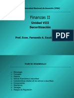 Finanzas II UNA Unidad VIII Securitización