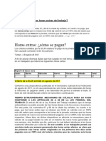 ¿Cómo Se Pagan Las Horas Extras Del Trabajo?