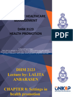 CHAPTER 8 - Settings in Health Promotion