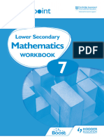 Cambridge Checkpoint Lower Secondary Mathematics Workbook 7 Hodder Education