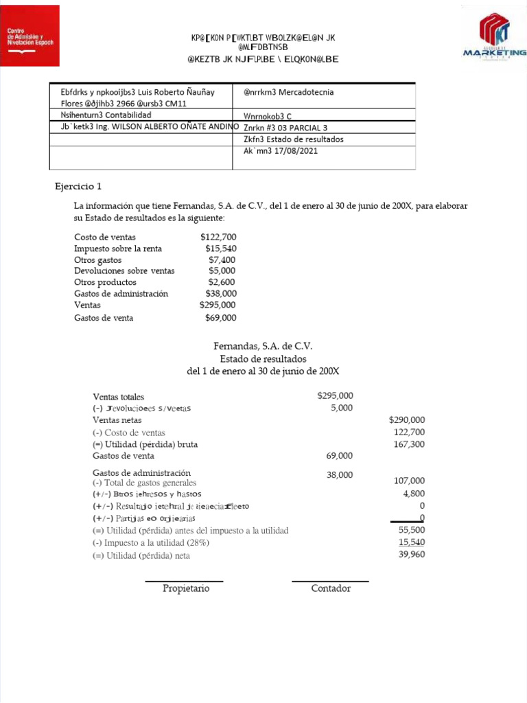 PDF Estado de Resultados | PDF | Estado de resultados | Contabilidad