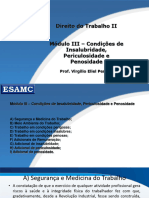 Modulo 3 - Condições de Insalubridade, Periculosidade e Penosidade