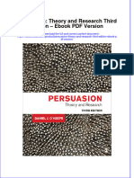 Persuasion Theory and Research Third Edition Ebook PDF Version