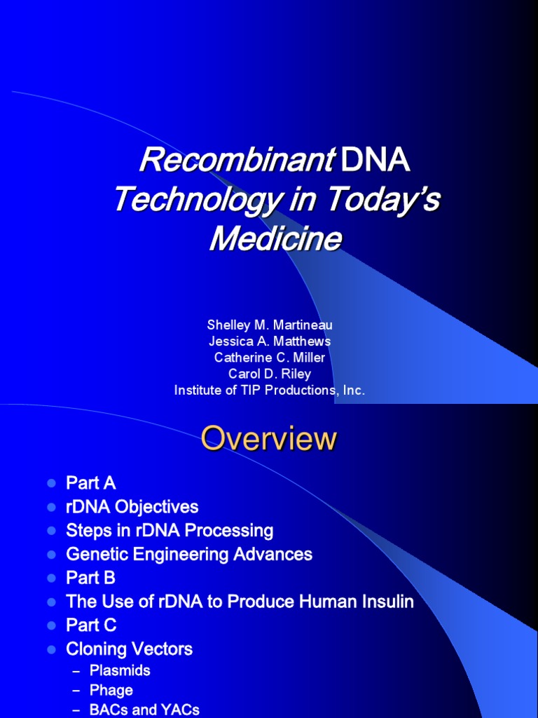 Recombinant DNA in Modern Medicine | PDF