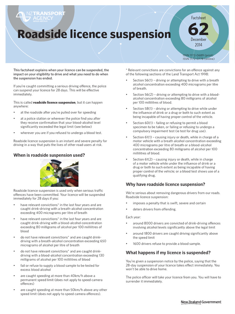 62roadsidelicencesuspension PDF Driving Under The Influence Justice