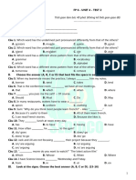 Ôn tập học kì I - Unit 4 - Test 2