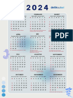 Blue Minimalist Calendar 2023-4
