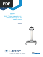 9230 - High Voltage Capacitors For Partial Discharge or AC Measurement - HAEFELY - Datasheet V2202