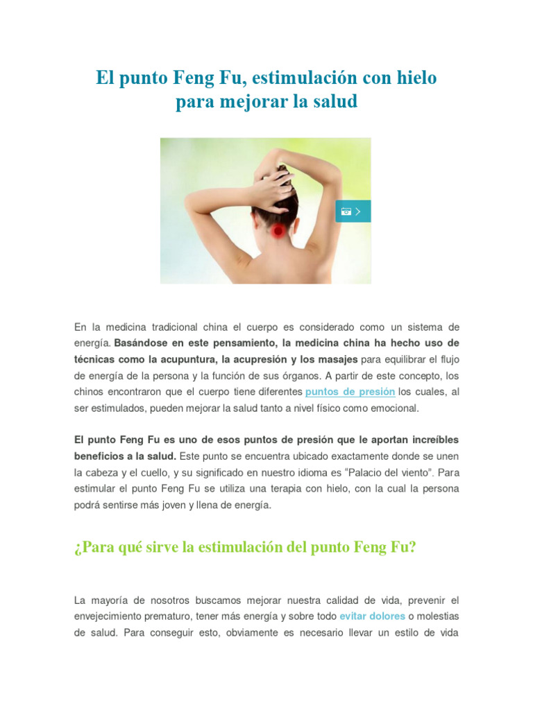 El punto Feng Fu | PDF | Acupuntura | Acupresión