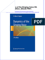 Dynamics of The Singing Voice 5th Edition Ebook PDF