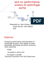 Performance Characteristic of Centrifugal Pump