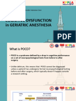 Cognitive Dysfunction Geriatric Anesthesia F