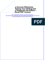Using Sources Effectively Strengthening Your Writing and Avoiding Plagiarism 5th Edition Ebook PDF Version