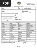 Medical Examination Record Form