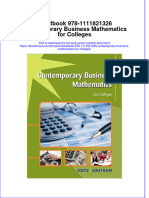 Etextbook 978 1111821326 Contemporary Business Mathematics For Colleges
