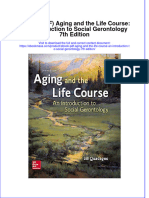 Ebook PDF Aging and The Life Course An Introduction To Social Gerontology 7th Edition