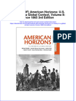 Ebook PDF American Horizons U S History in A Global Context Volume II Since 1865 3rd Edition