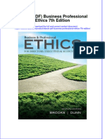 Ebook PDF Business Professional Ethics 7th Edition