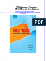 Ebook PDF Business Research Methods 5th Edition by Alan Bryman