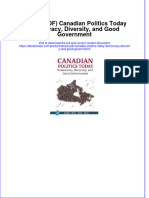 Ebook PDF Canadian Politics Today Democracy Diversity and Good Government