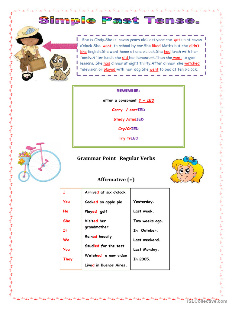 Past Simple Tense explanation | PDF