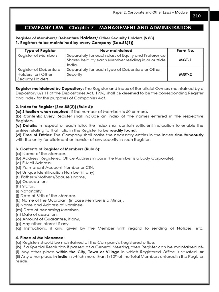 Ca Inter Nov 22 Corporate And Allied Laws Full Material Pdf