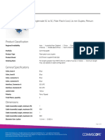 Patch Cord Singlemode Product Specifications (Comprehensive)