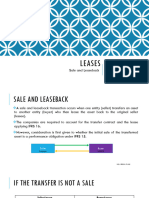 Part 3 - Sale and Leaseback