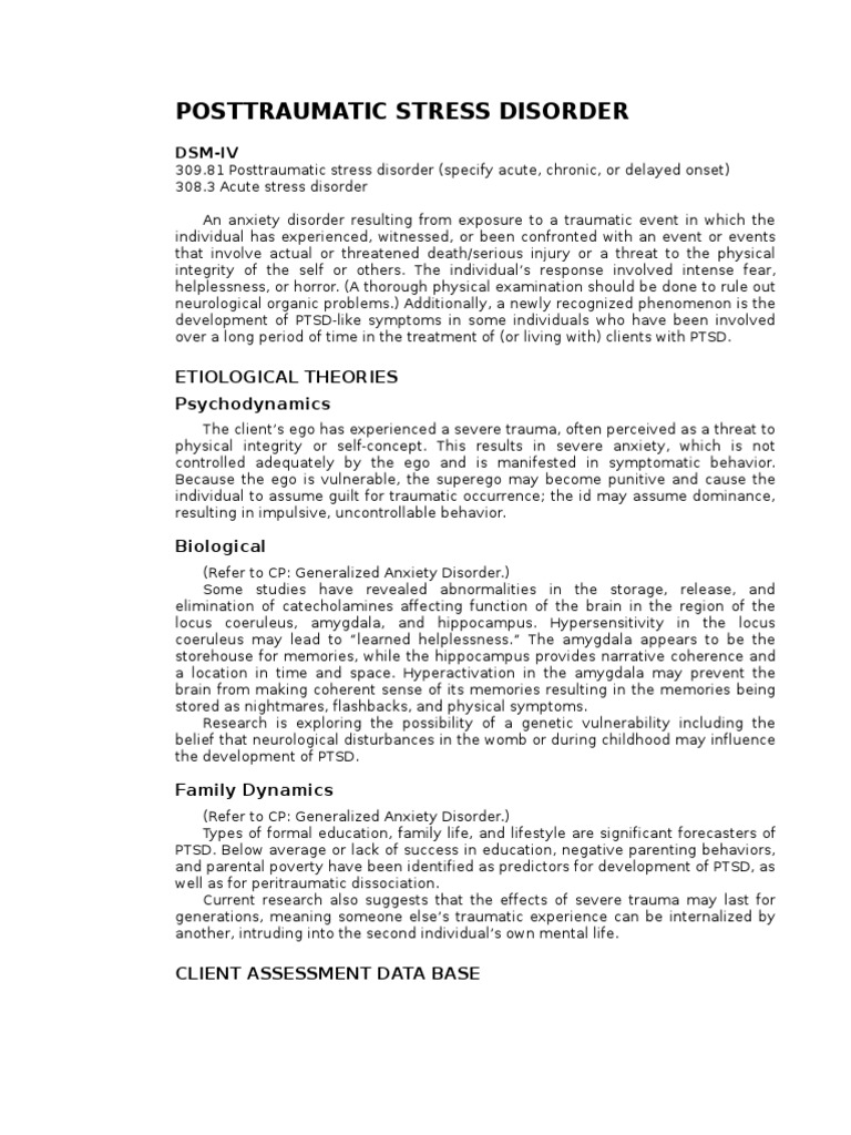 Understanding Posttraumatic Stress Disorder | PDF | Psychological ...
