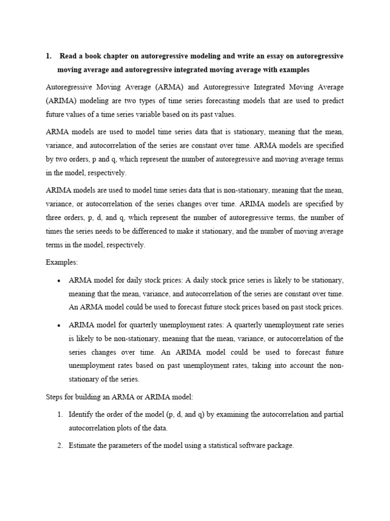 3 | PDF | Autoregressive Integrated Moving Average | Autoregressive Model
