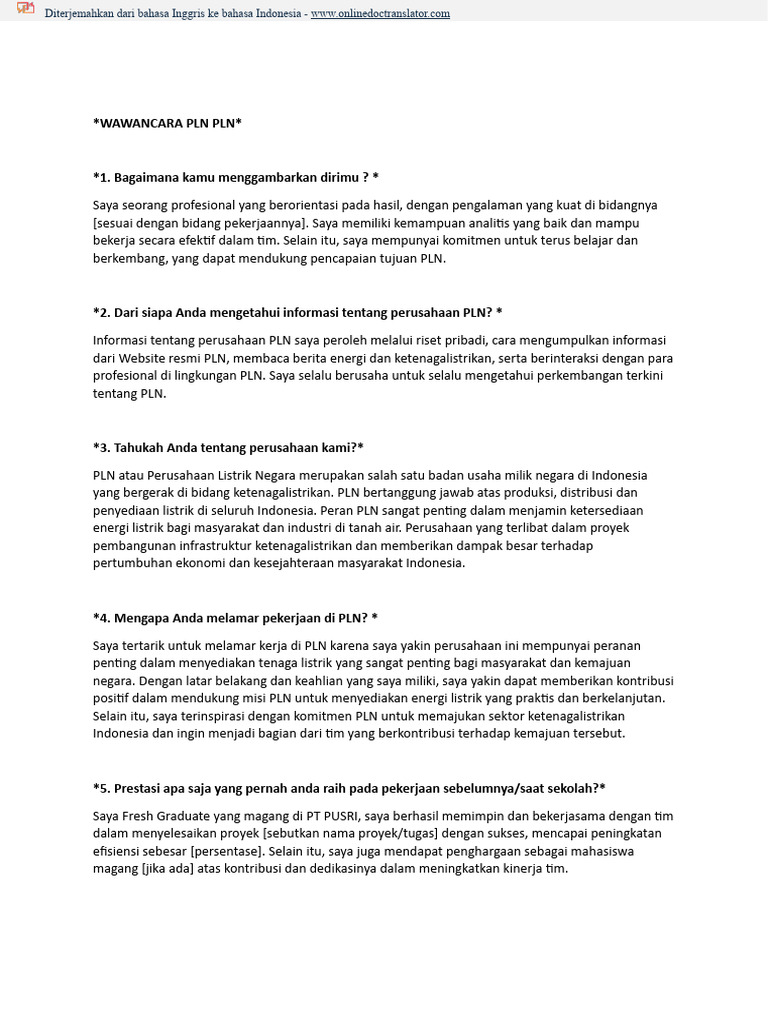 113 pertanyaan top interview cara menjawabnya pdf
