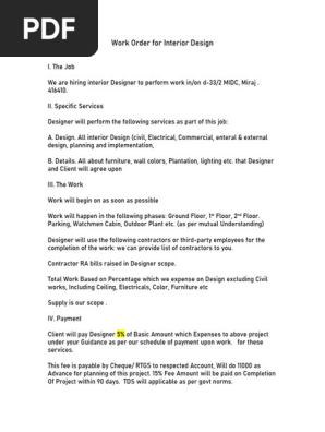 Interior Design Contract