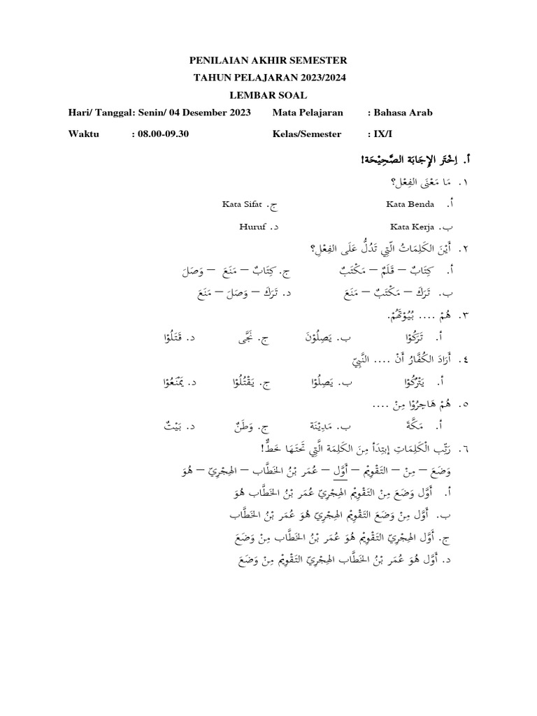 Menyongsong Akhir Semester: Panduan Lengkap Download Soal PAS Kelas 9 Semester 2