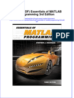 Ebook PDF Essentials of Matlab Programming 3rd Edition