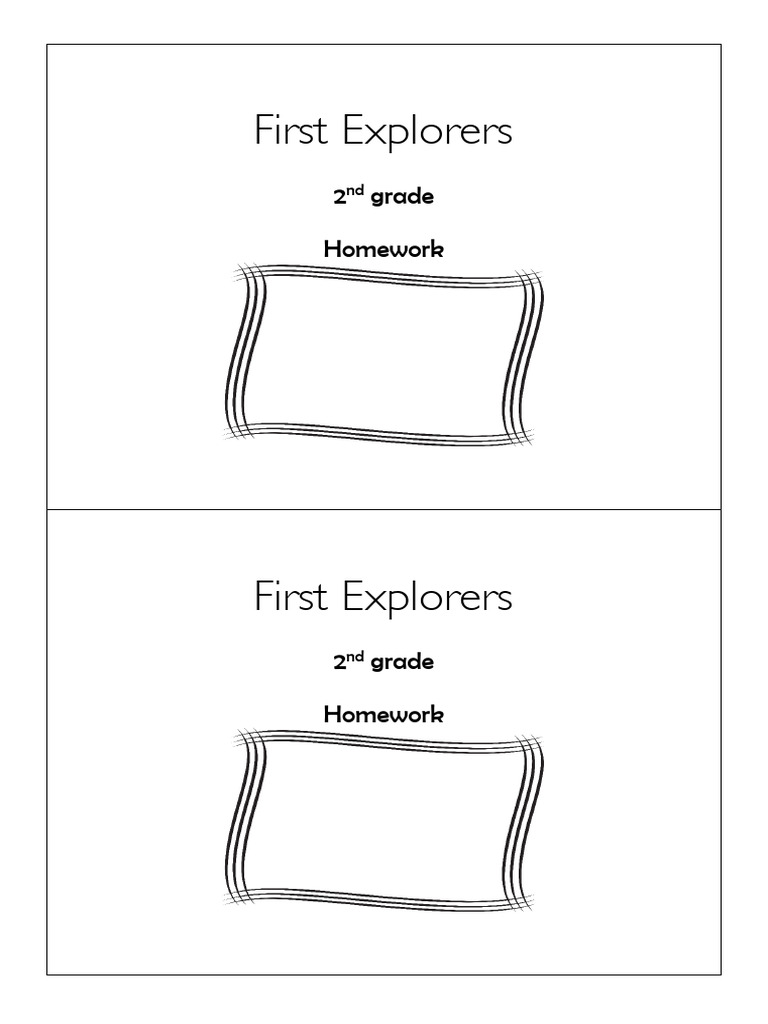 English Homework for the 2nd grade, First Explorers | PDF