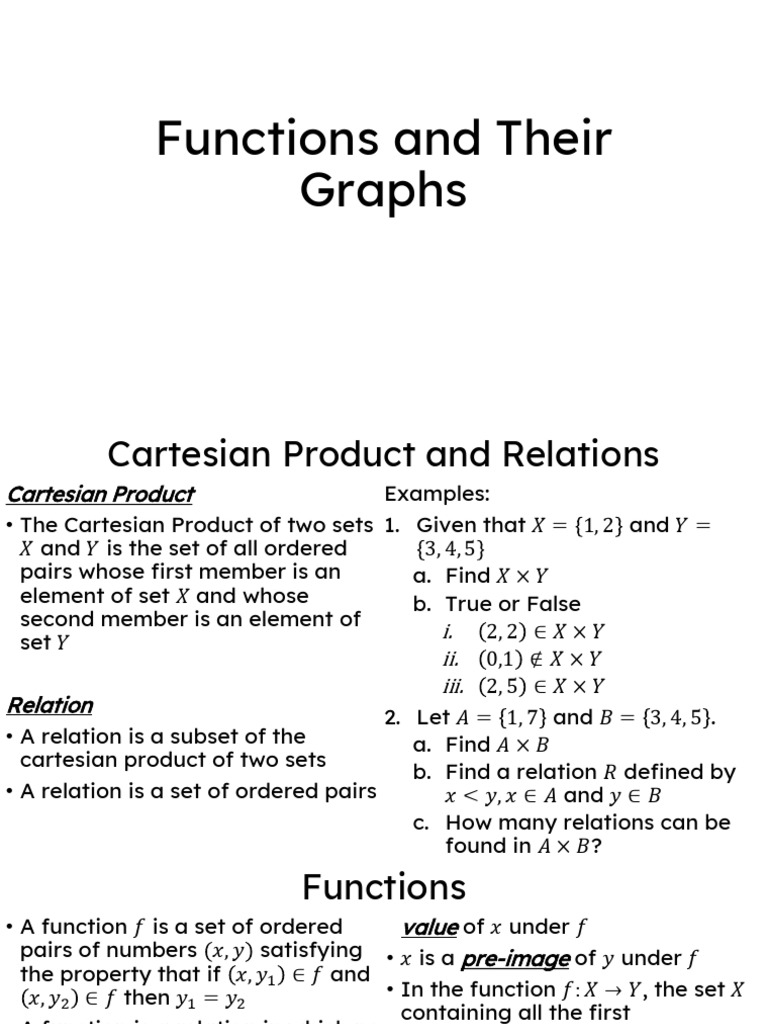 Notes 1 functions and their graphs calculus 1 pdf