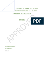 Framework For Certification of Biometric Fingerprint Scanners 2 11