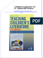 Teaching Childrens Literature Its Critical Ebook PDF Version