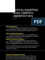 Diffrential Equations MCQ & Case Studies