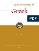 Beekes Etymological Dictionary Greek