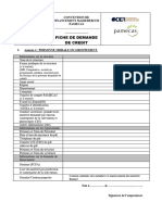 Fiche Demande Credit Convention Maer Der Pamecas Version Final