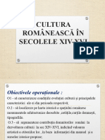 Cultura Romaneasca in Secolele Xiv Xvi, Clasa 6