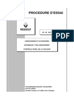 Procedure D'Essai: Normalisation Renault Automobiles Service 65810 Section Normes Et Cahiers Des Charges