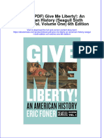 Ebook PDF Give Me Liberty An American History Seagull Sixth Edition Vol Volume One 6th Edition