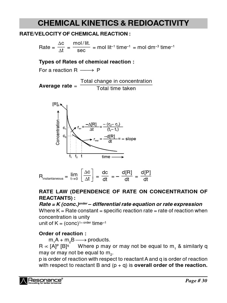 Chemical Kinetics | PDF | Reaction Rate | Physical Quantities